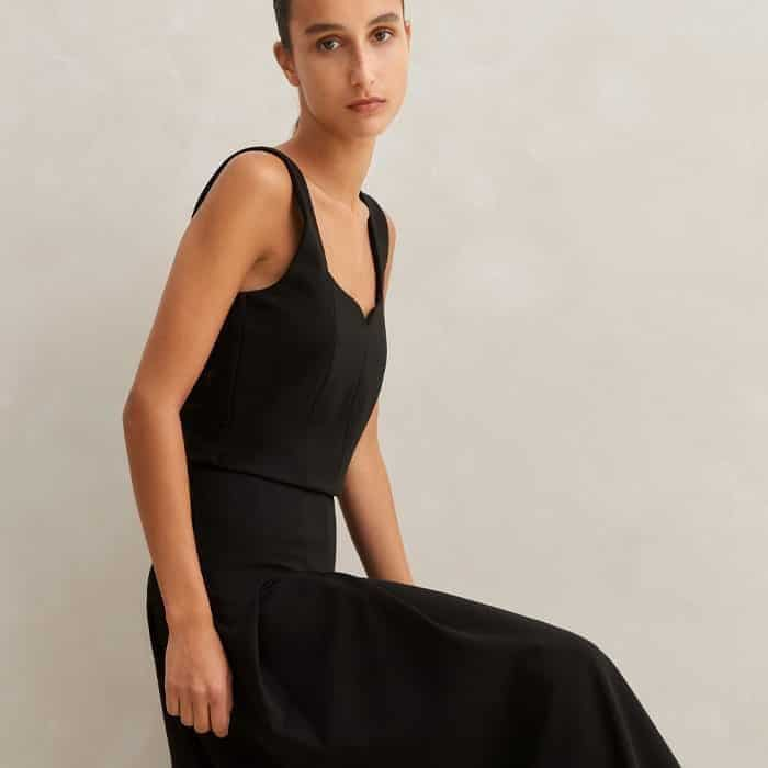 Pair with the matching Ponte Pleated Maxi Skirt for a coordinated look. 