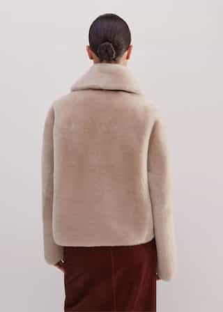 Soft shearling leather.