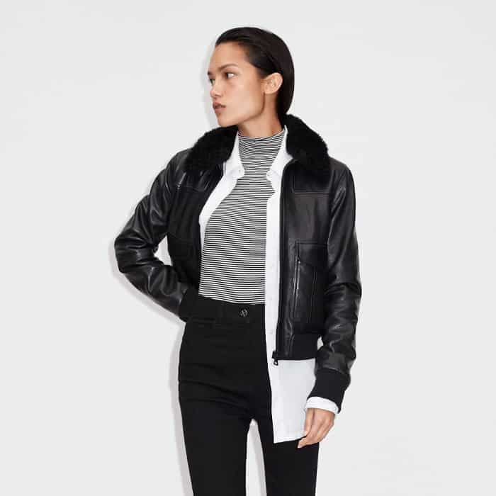 Wear with our Supersoft Long Sleeve Stripe High Neck Top under an open shirt and a bomber jacket for a directional, everyday look.