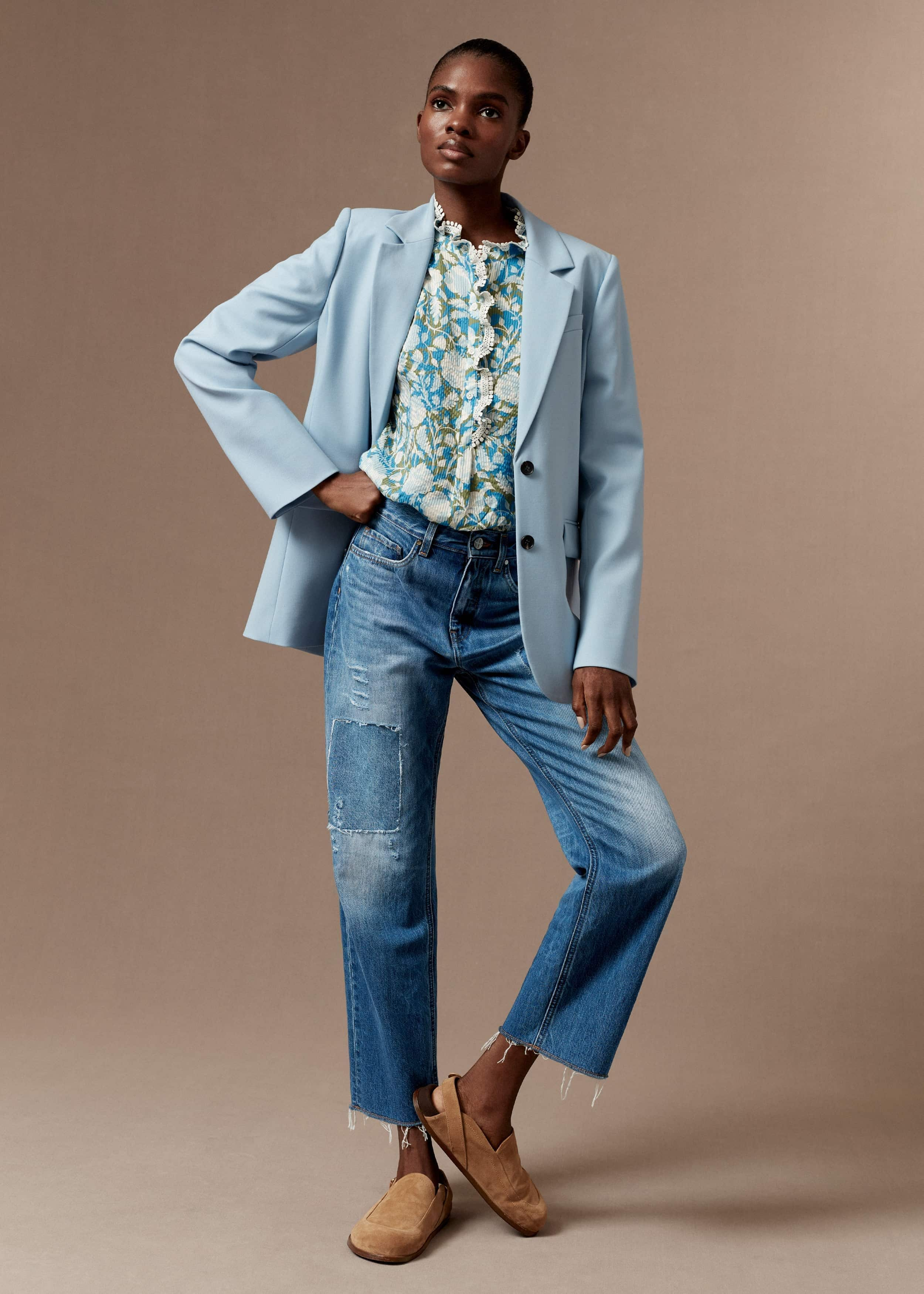 Relaxed Tailoring Longline Boyfriend Blazer