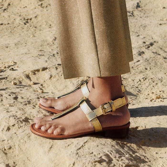 For a head-to-toe golden finish, pair it with our T-Bar Sandal.