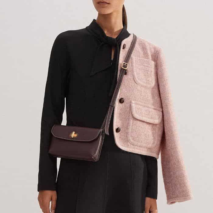 Elevate your look with our Small Leather Pouch and Effortless Bouclé Crop Jacket.