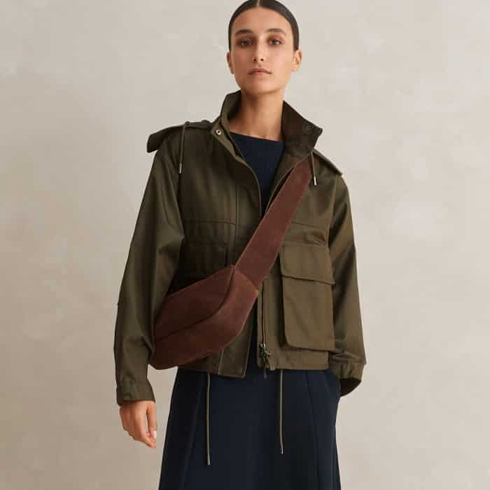 For a more casual aesthetic, layer over our Utility Storage Crop Parka.