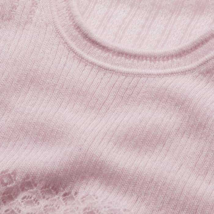 A delicate and luxurious blend of responsibly sourced merino wool, cashmere and silk with an incredibly soft hand feel and fluffy texture.