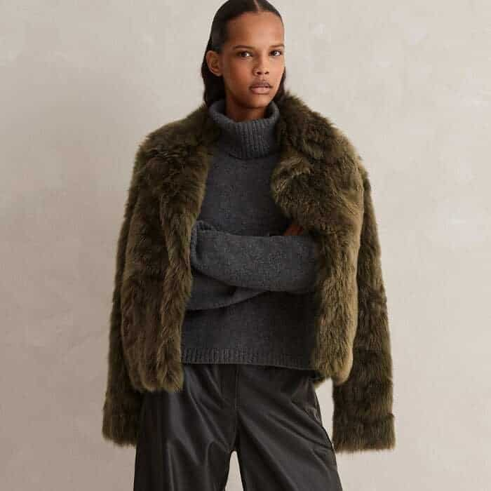 Pair with our Luxe Shearling Short Coat for a flattering clash of textures.