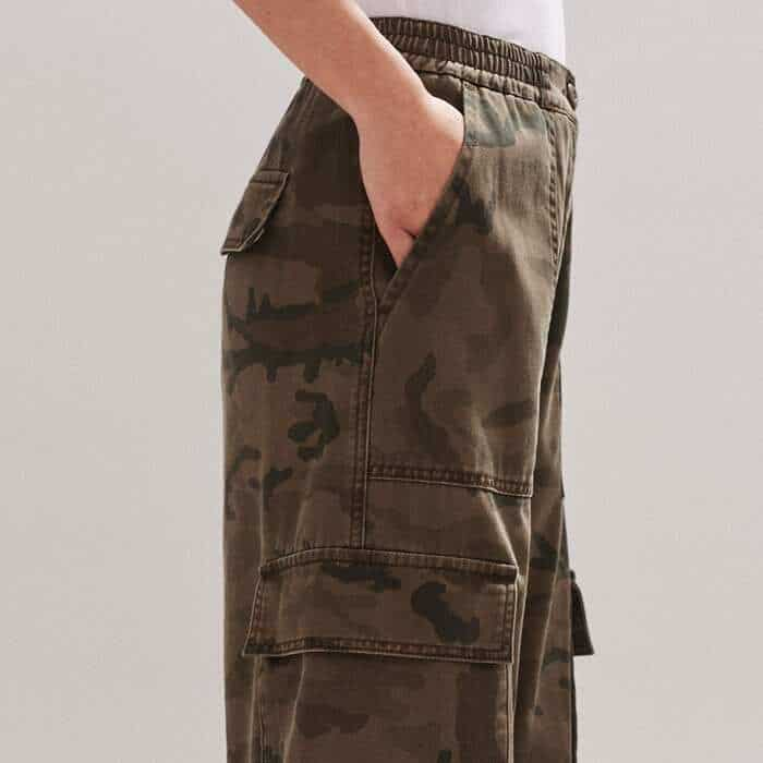 Pure cotton in a garment-washed camo print, washed down for a worn-in look