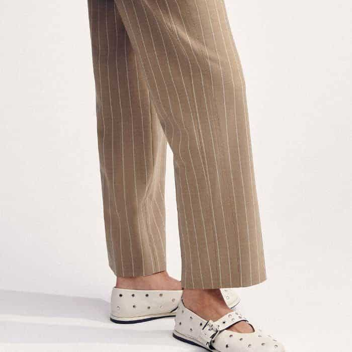 The cropped length may work as a full-length trouser on petites.