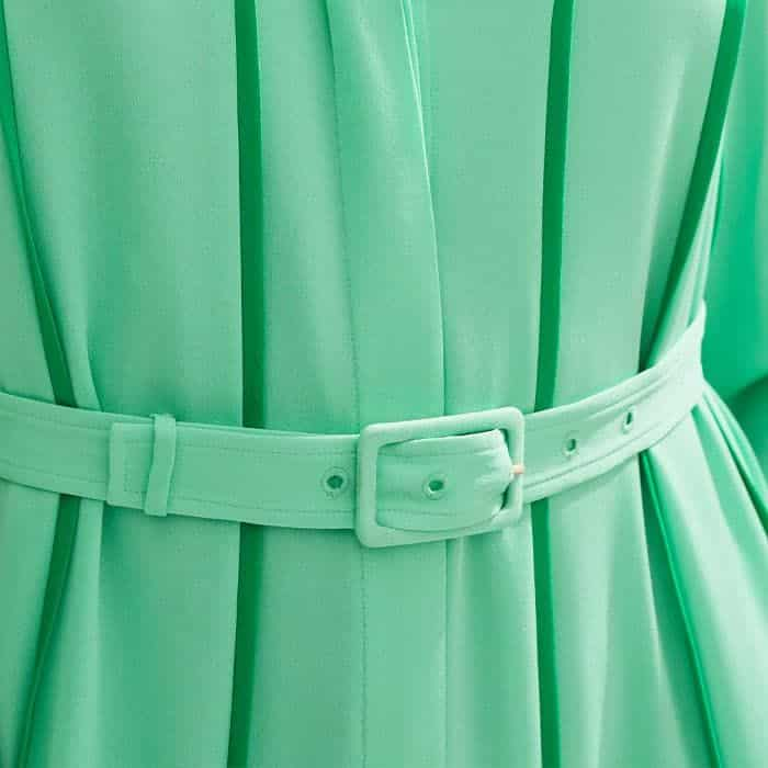 Add the belt in the same Hot Mint hue for a colour-coordinated, fit-and-flare finish.