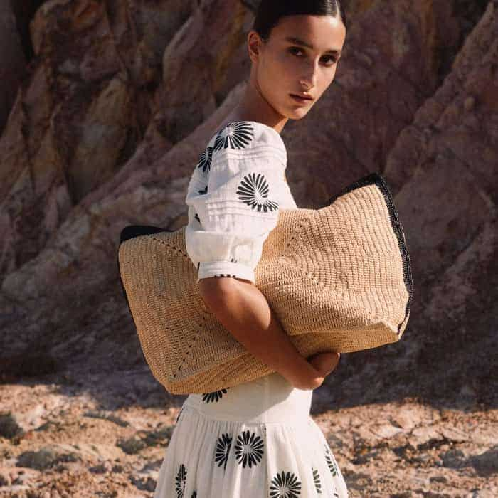 For a day at the beach, our Soft Raffia Tote is the perfect piece to accommodate your belongings.