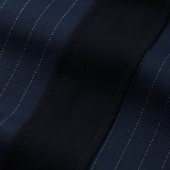 Crafted from smart midweight clean ponte tailoring with a pinstripe design, this fabric offers all the comfort of a jersey-stretch fabric.