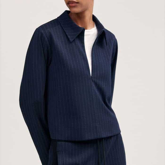 For a coordinated finish, pair it with the matching Travel Tailoring Pinstripe Box Top.