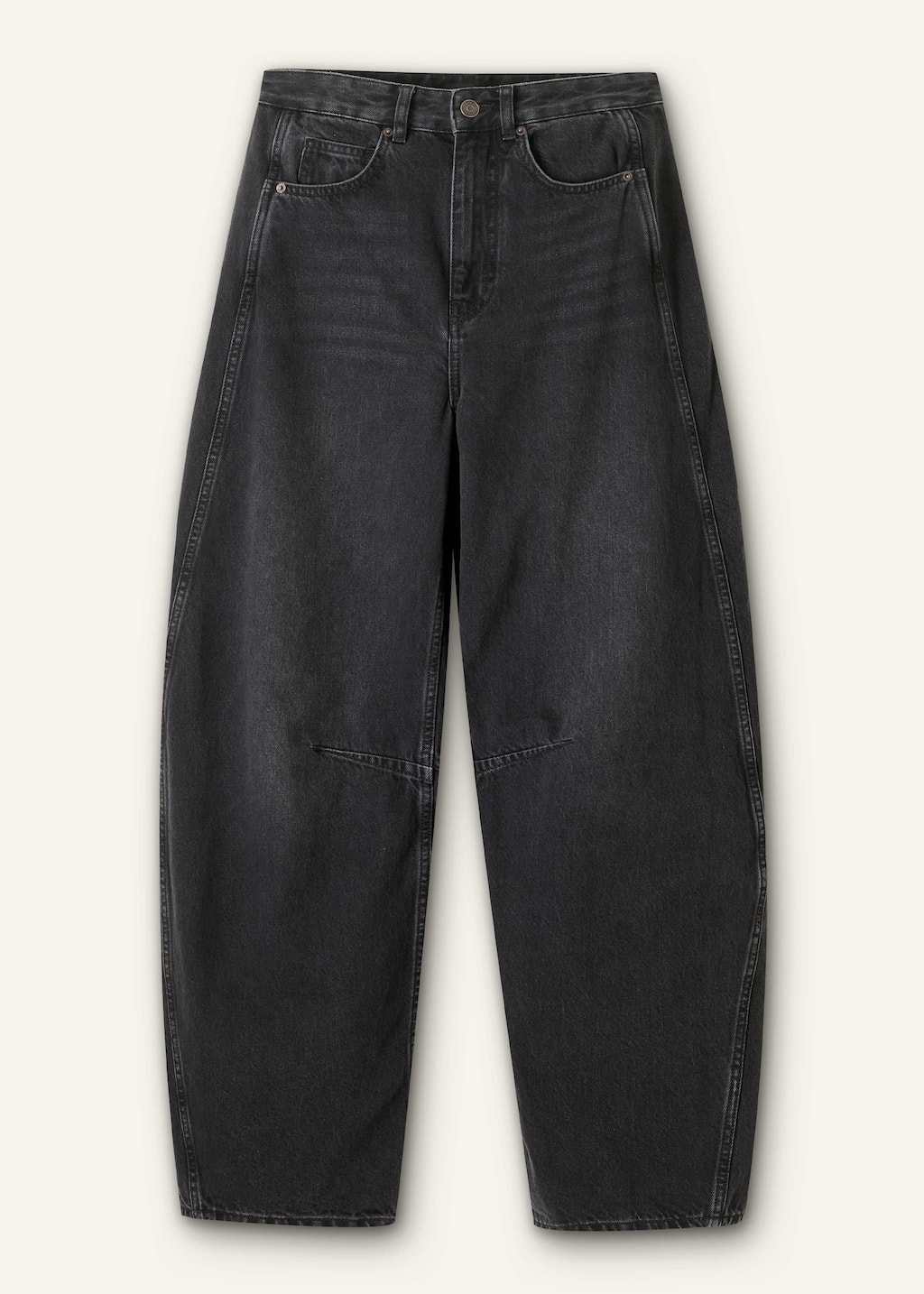 Crafted from washed black cotton denim. 