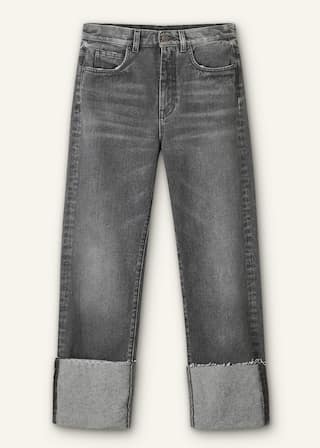 Crafted from washed black cotton denim. 