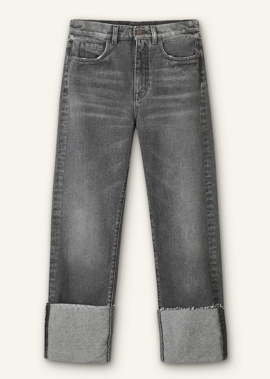 Crafted from washed black cotton denim. 