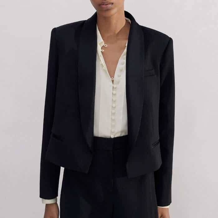 Layer it over our Silk Oversized Button Blouse + Tie for effortless polish.