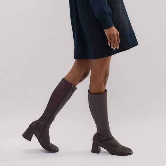 Keeping the shorter hemline in your cold-weather wardrobe, our Stretch Knee-High Boot fills the gap.