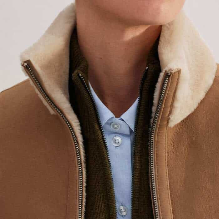 Choose between plush shearling or smooth buffed leather.