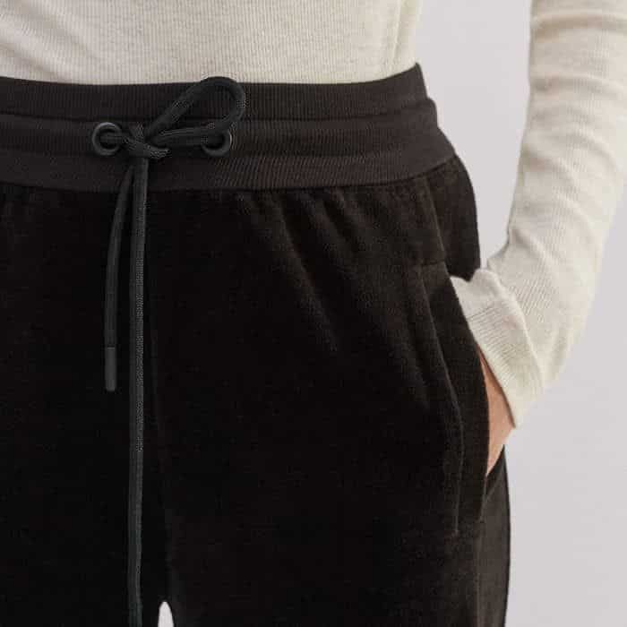 Pockets are in front of the side seams for a bulk-free finish.