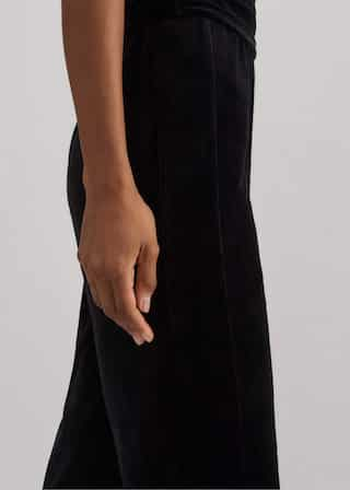 Crafted from a luxe velour jersey with a soft hand feel and flattering drape.