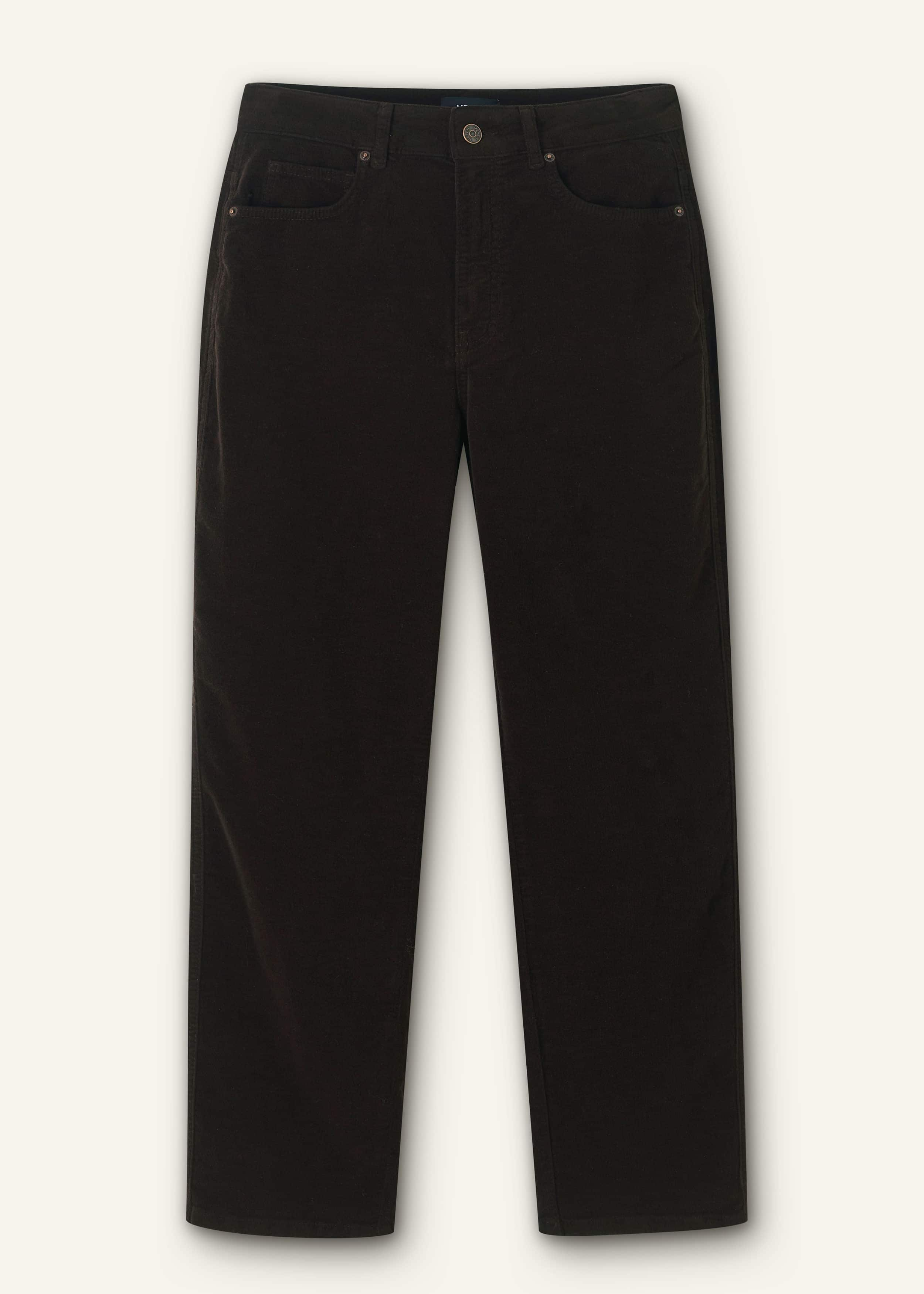 Crafted from velvety cotton-blend corduroy that's infused with stretch. 