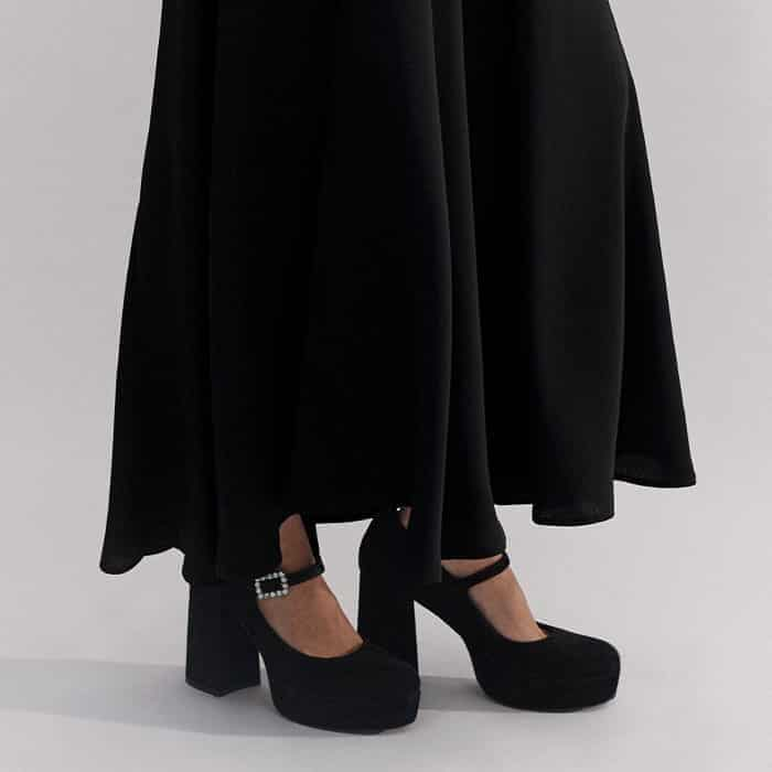 Opt for an elegant eveningwear finish with our Platform Mary Jane.