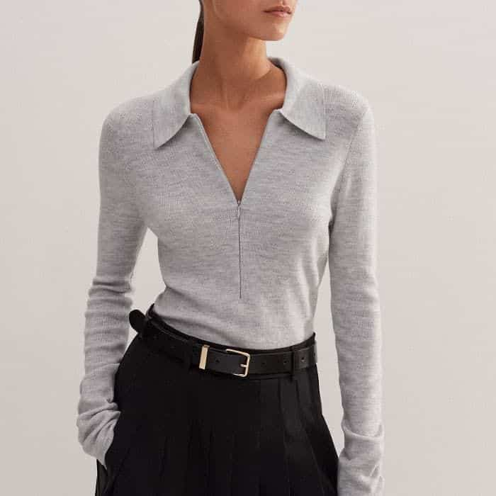 Wear it with our Merino Stretch Rib Collared Jumper for an effortlessly polished finish.