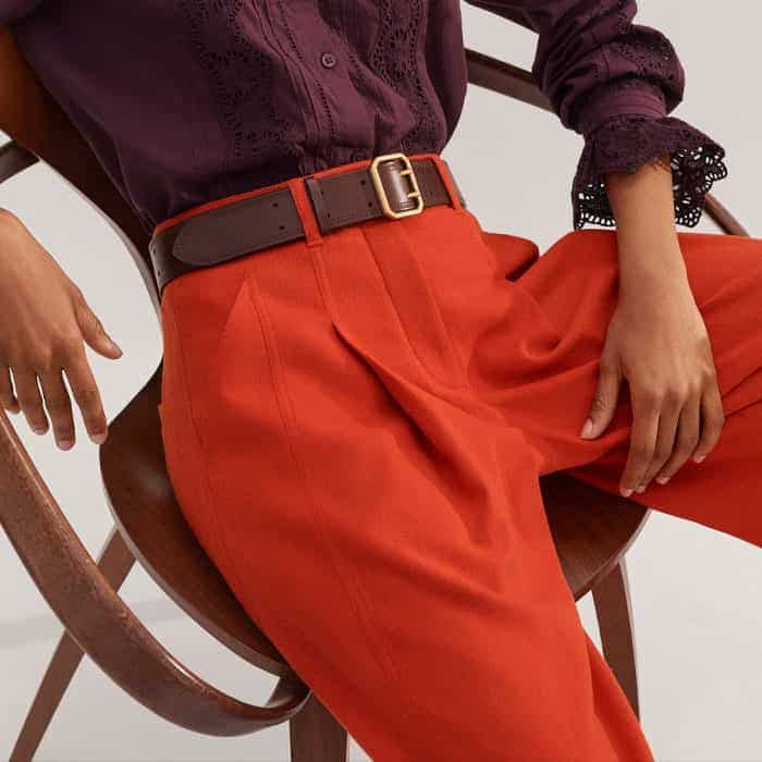 Add a pop of colour to your look with our Regular-Length Wide-Leg Pleat Front Trouser.