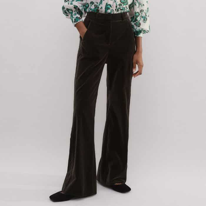 Introduce a new texture to your look with our Velvet Evening Kick Flare Trouser.