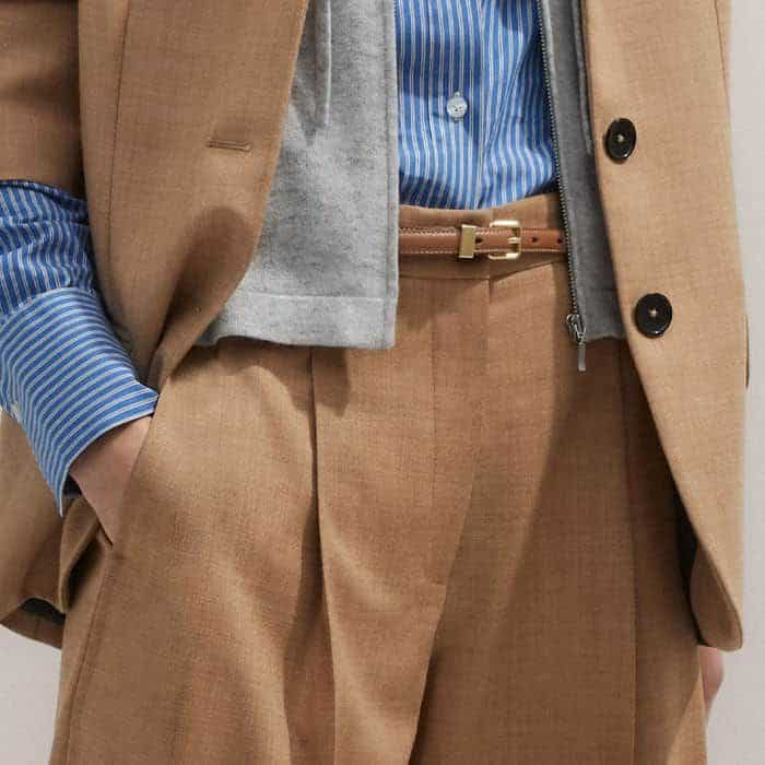 For a colour-matched finish, style it with our Pleat Front Trouser.