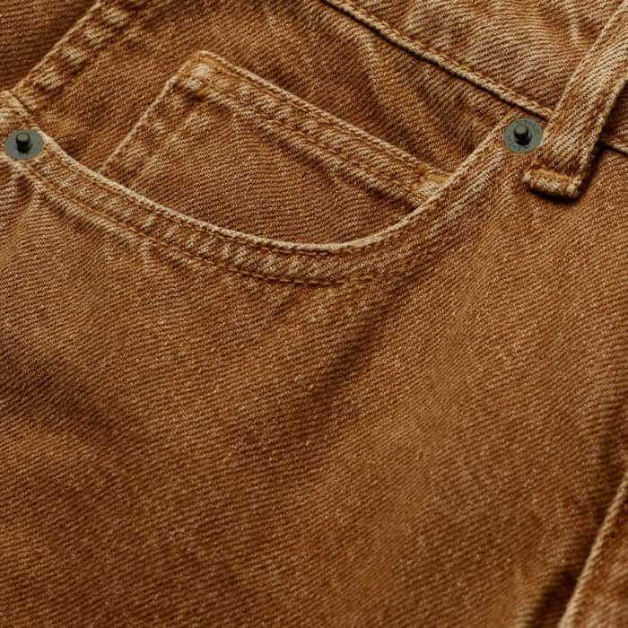 Crafted from garment-washed Toffee cotton denim with a super-soft feel. 