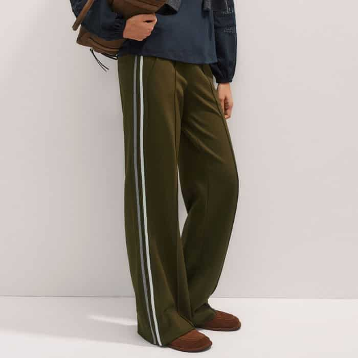 Our Regular-Length Convertible Side Stripe Trouser ensures a flattering, fluid drape.