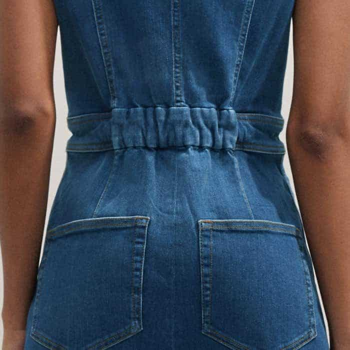 An elasticated panel at the back of the piece cinches in your waist for a flattering fit.