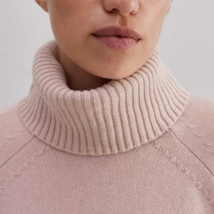 To add mileage to your investment, it's accompanied by a detachable snood that creates a high-neck silhouette.