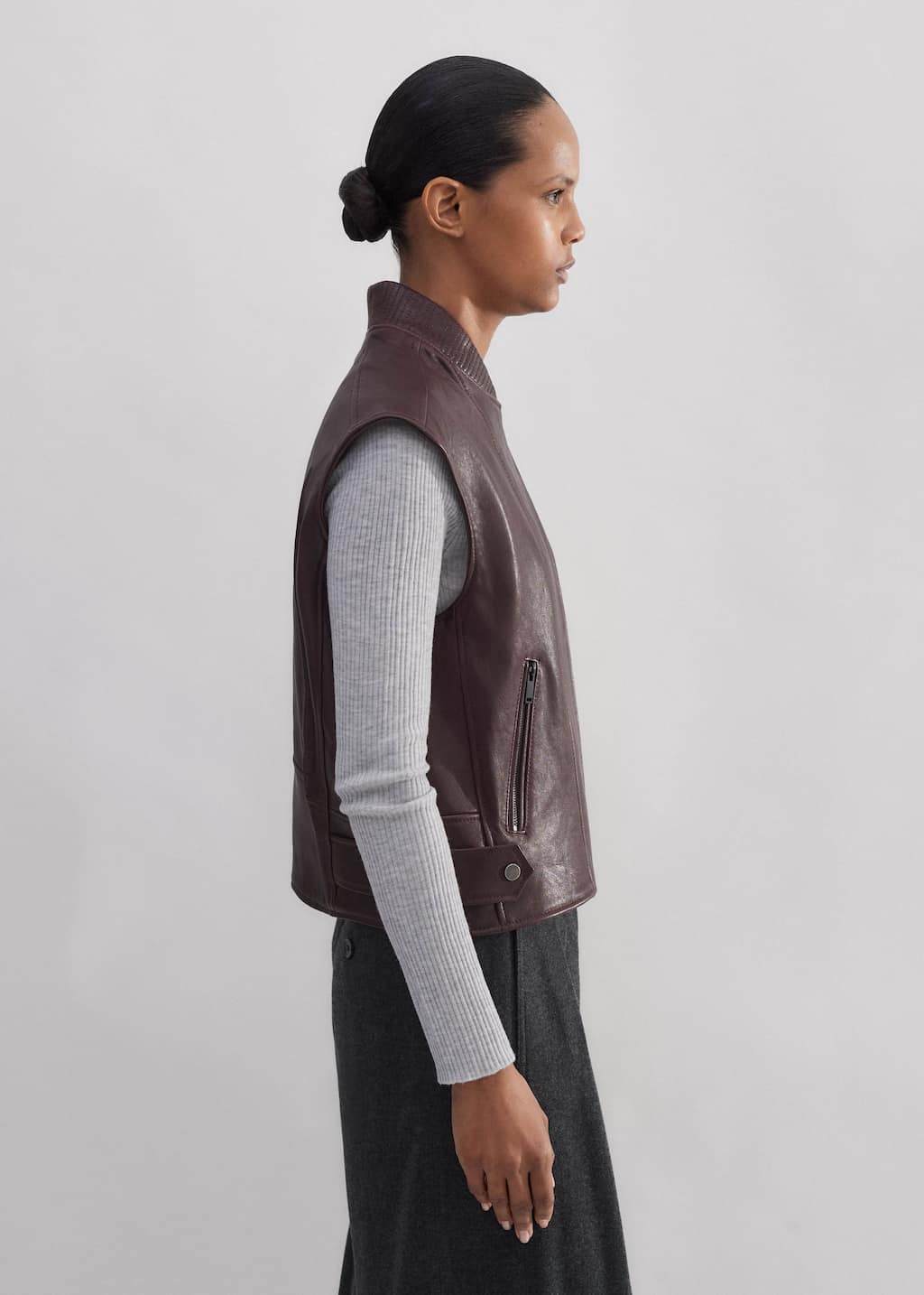 Pull it on over our Merino Cashmere Barely There Layering Jumper to add a covetable off-duty edge to your look.