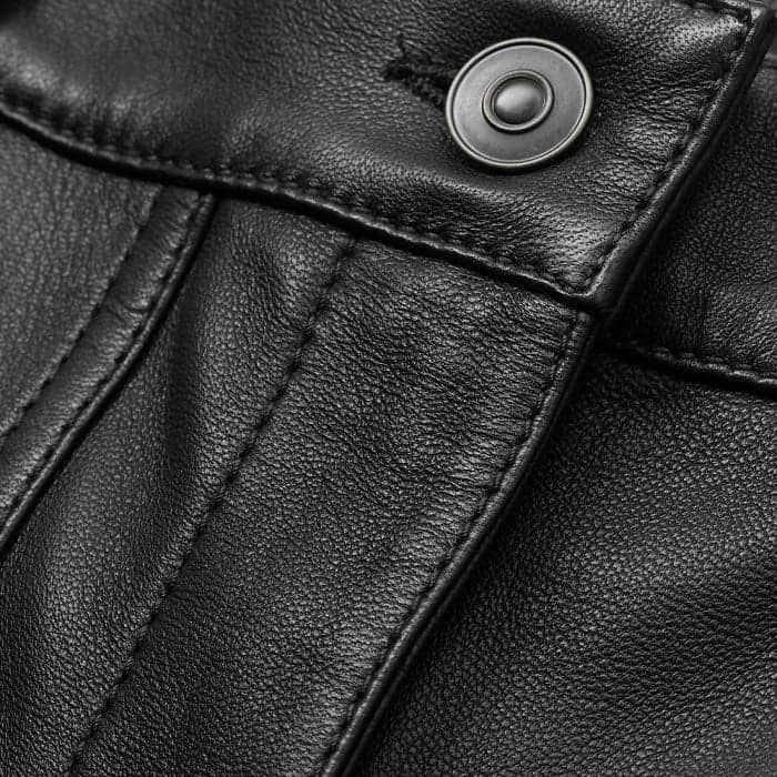 Crafted from soft by-product leather with a washed look. All our leather and shearling is a by-product of the food industry.