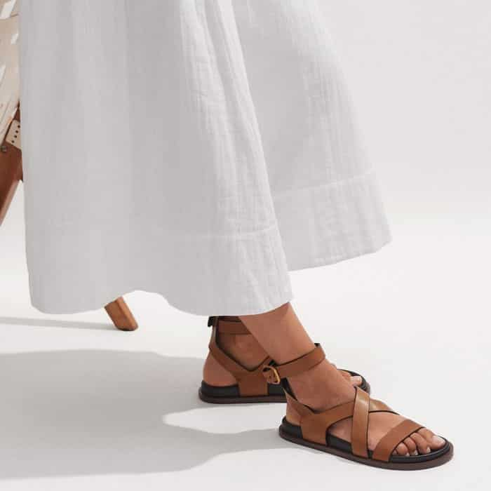 Complete your look with our Crossover Footbed Sandal.