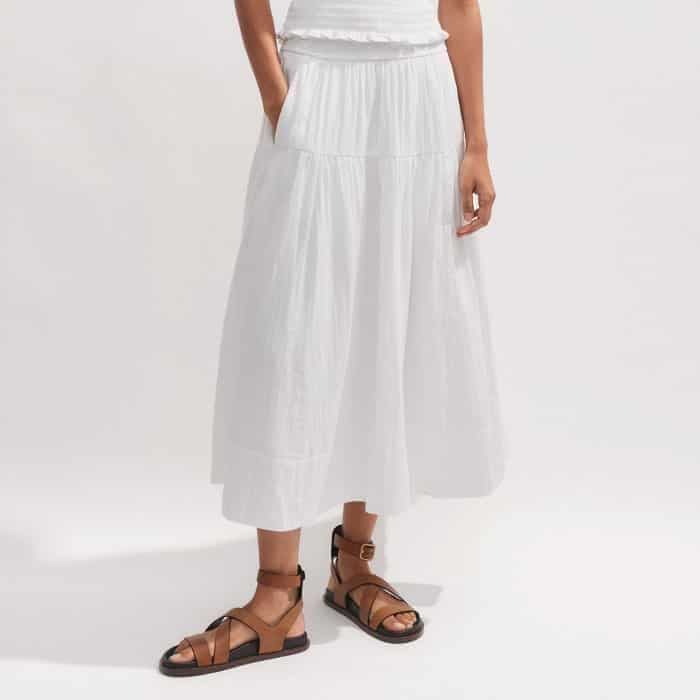 Opt for a coordinated head-to-toe look with the matching Cheesecloth Drawstring Hem Cargo Trouser or Cheesecloth Midi Skirt.