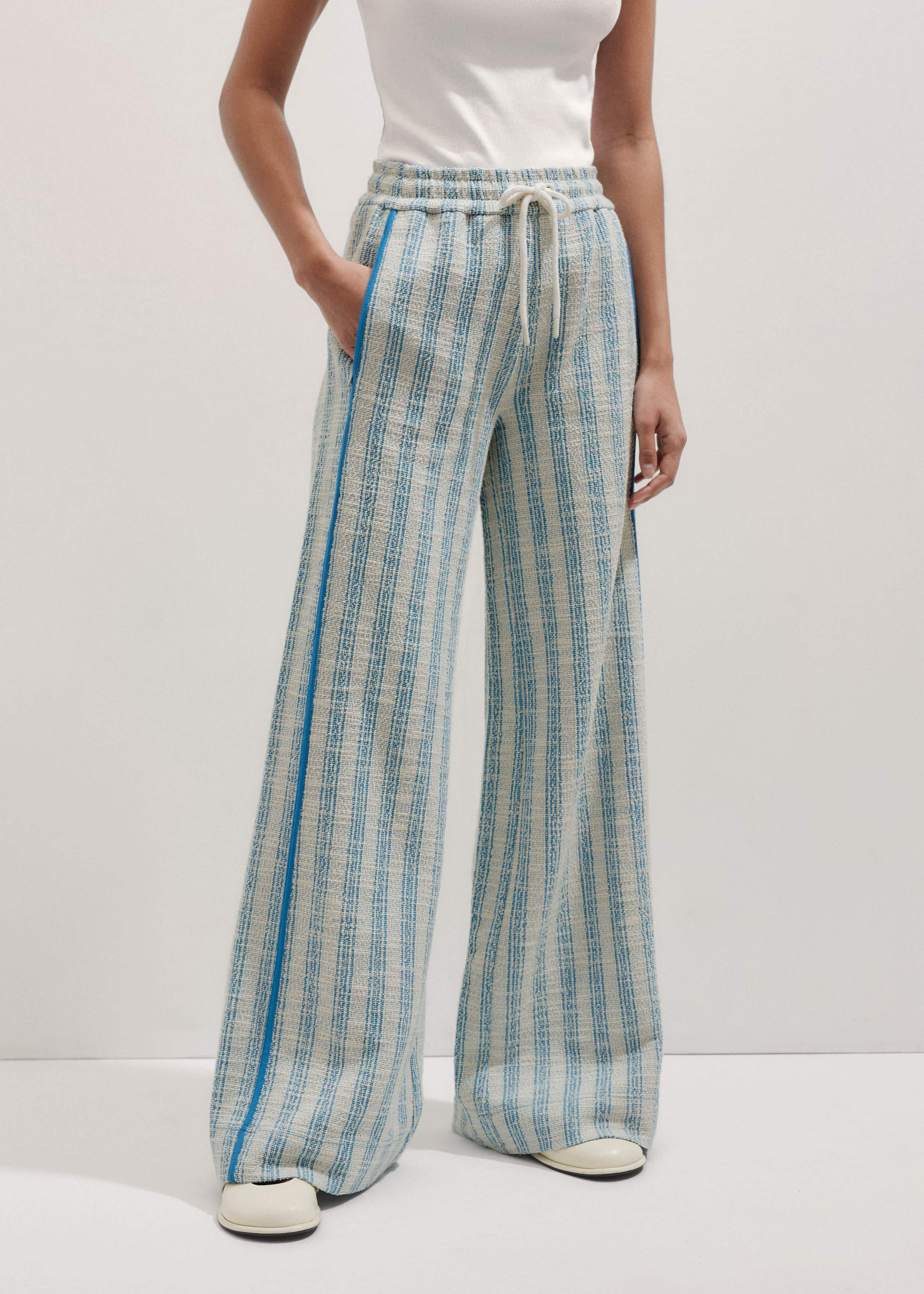 Textured Stripe Track Pant