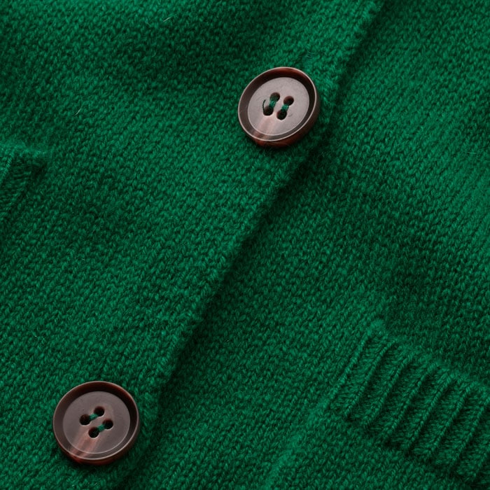 Responsible Wool Standard certified merino wool blended with supersoft cashmere, knitted in a plain jersey stitch with ribbed trims on midweight 7gg yarn.