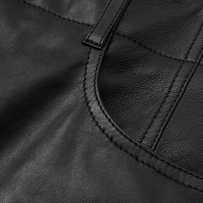 This premium napa leather is a supersoft, luxe texture clash for your winter wardrobe. Lined for comfort. All our leather and shearling is by-product.