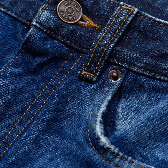 Crafted from Italian cotton denim that's washed for a subtle two-tone look.