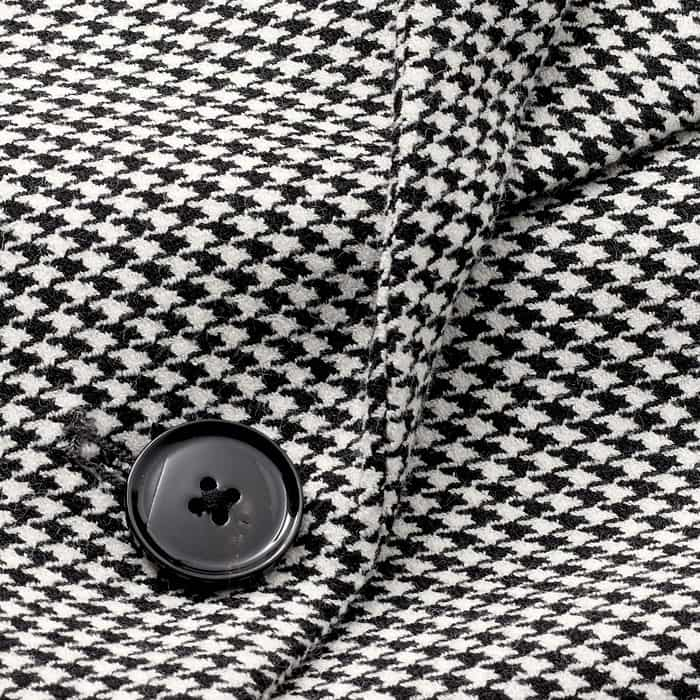 Houndstooth check in a stretch tailoring fabric with wool from Portugal, made in Portugal 