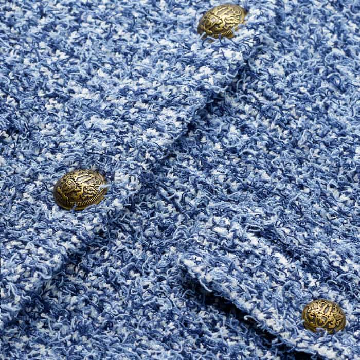 Crafted from a mid-weight cotton tweed with tonal threads. This fabric has a textured surface so take care to avoid snagging. 