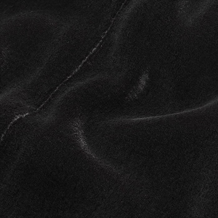 This beautiful fabric is crafted from luxe silk-blend velvet in rich black colour. With a soft sheen and supersoft hand feel, this is a forever fabric that will never date.