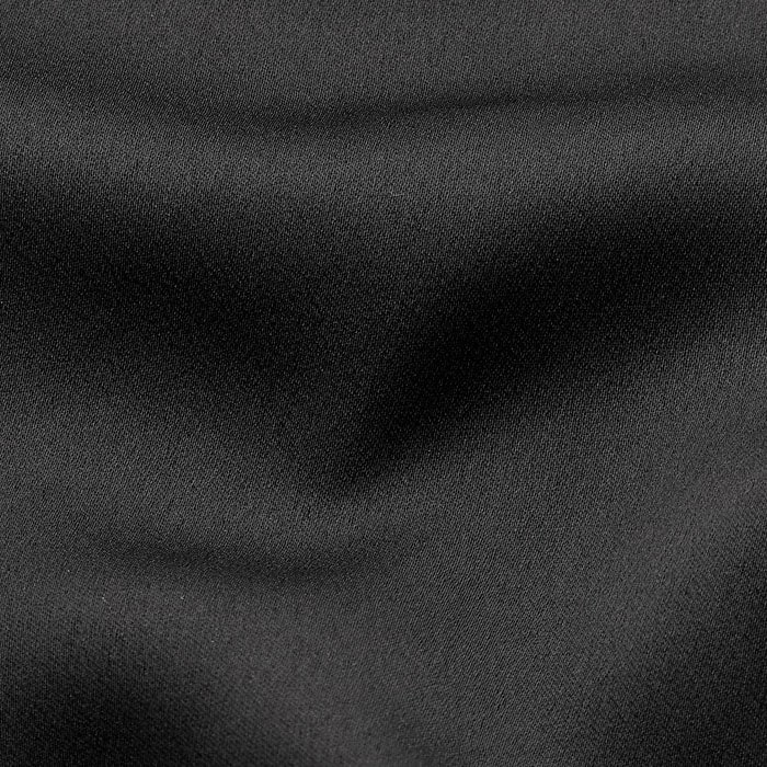 This black lower-impact supersoft fabric has 58% recycled fibres. It uses the shiny side of the fabric for a luxe finish.