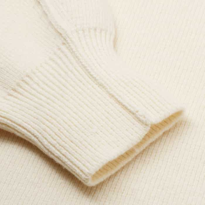 Crafted in a compact mid-weight stitch from a blend of responsibly sourced merino wool blended with supersoft cashmere. 